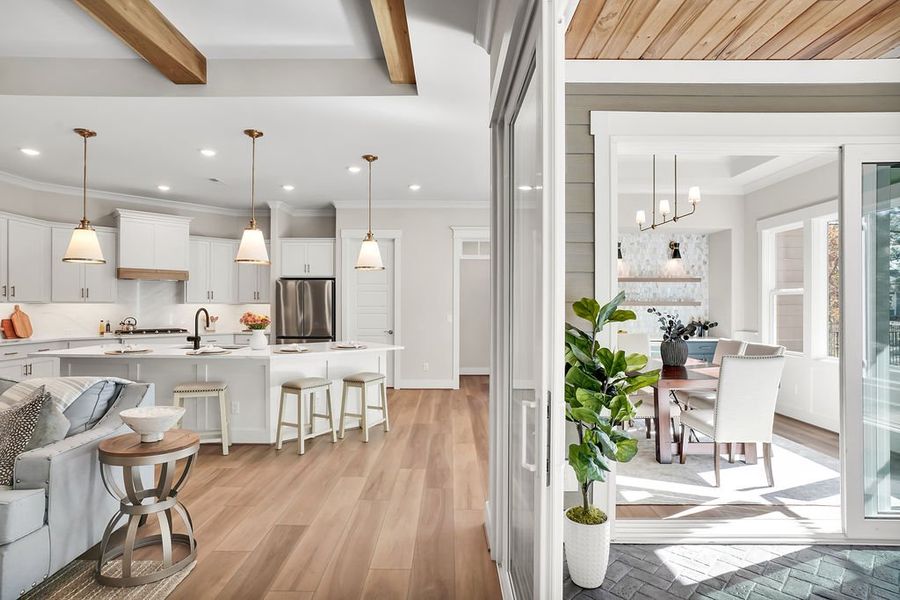 Furnished interior view inside a new home in The Bluffs On the Cape Fear, Leland (Image 30).