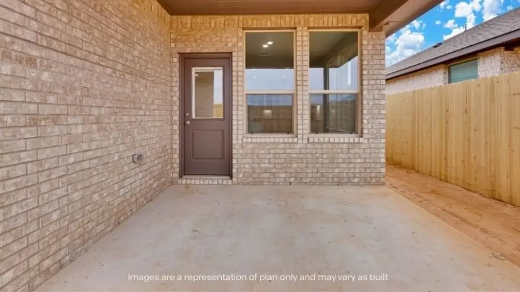 Exterior details and patio area of a home in Homestead at Parks Bell Ranch, Odessa (Image 3).