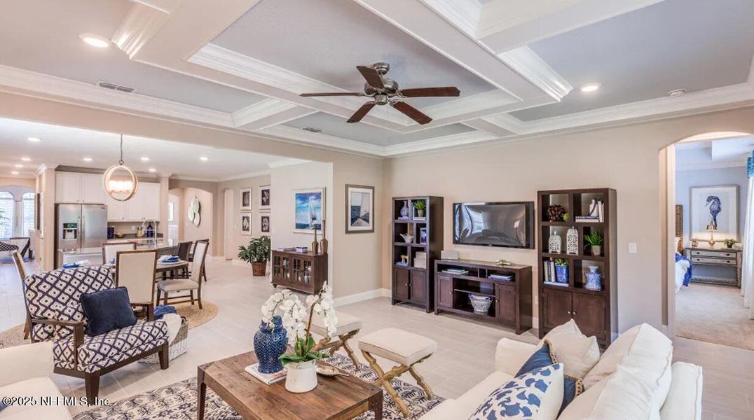 Furnished interior view inside a new home in Silver Falls Single Family at SilverLeaf: Silver Falls 60s at SilverLeaf, St. Augustine (Image 11).