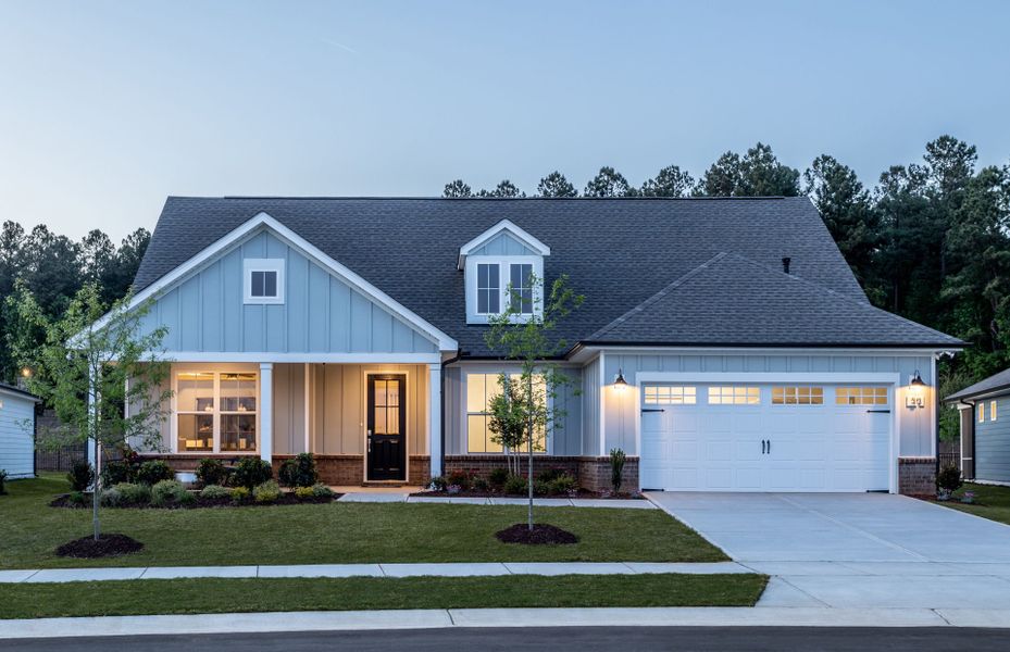 Representative exterior photo of a completed home built from the Stardom by Del Webb in Del Webb at Chatham Park, Pittsboro, NC (Image 19).