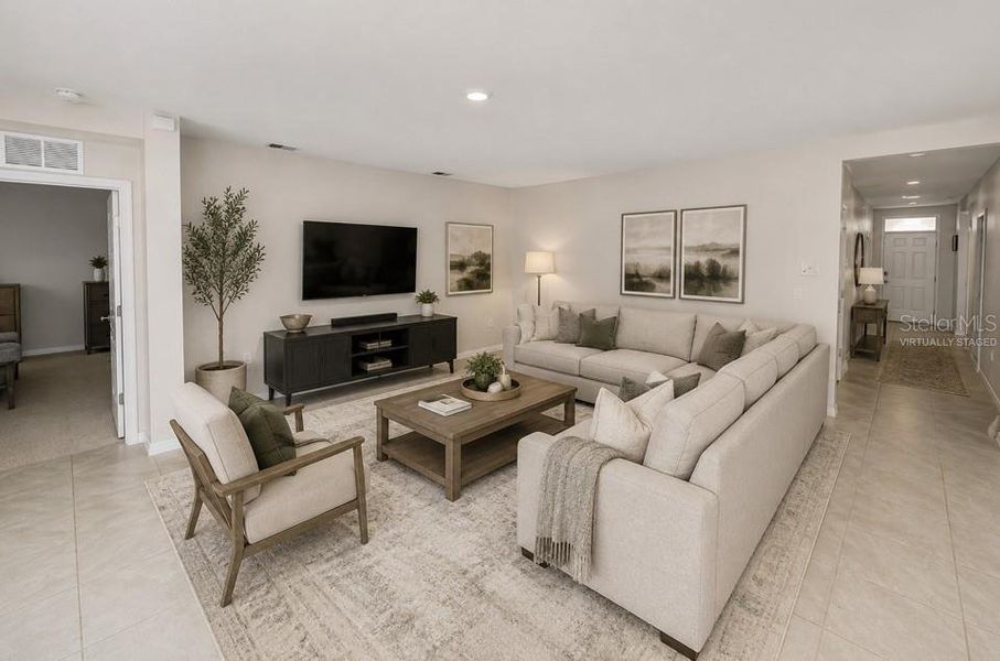 Furnished interior view inside a new home in Wind Meadows South, Bartow (Image 6). Furnished interior view inside a new home in Wind Meadows South, Bartow (Image 6).