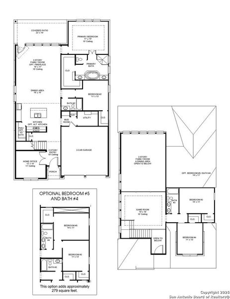2D floor plan layout of this home in Esperanza, Boerne, TX (Image 2).