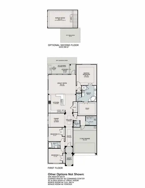 Ispani floor plan with 3 bedrooms, San Antonio by Sitterle Homes
