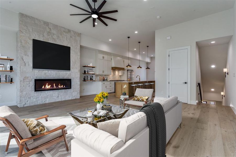 Virtually staged living Virtually staged living
