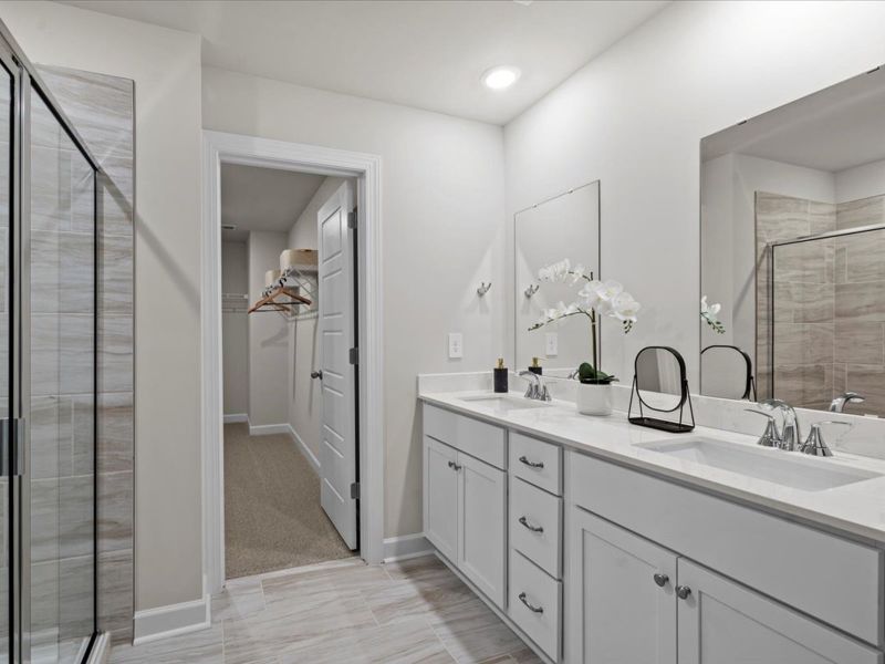 Furnished interior view inside a new home in River Glen, Angier (Image 16).