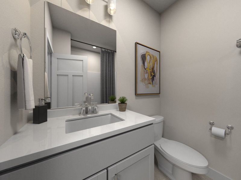 Furnished interior view inside a new home in Crossing at Abner Creek Townes, Greer (Image 8).