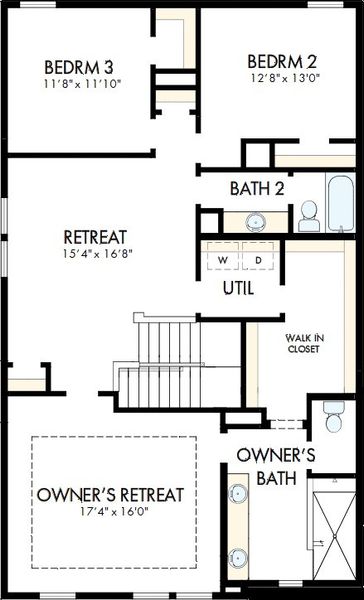2D floor plan layout of this home in Hardy Pond, Rock Hill, SC (Image 3). 2D floor plan layout of this home in Hardy Pond, Rock Hill, SC (Image 3).