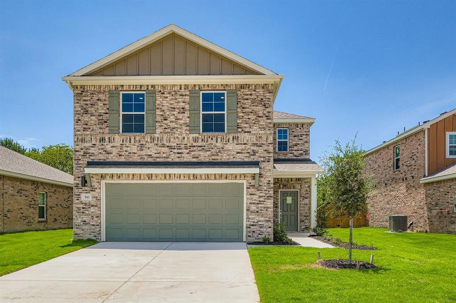 Front exterior of a new home in Sperling Farms, Ferris, TX, highlighting curb appeal (Image 16). Front exterior of a new home in Sperling Farms, Ferris, TX, highlighting curb appeal (Image 16).