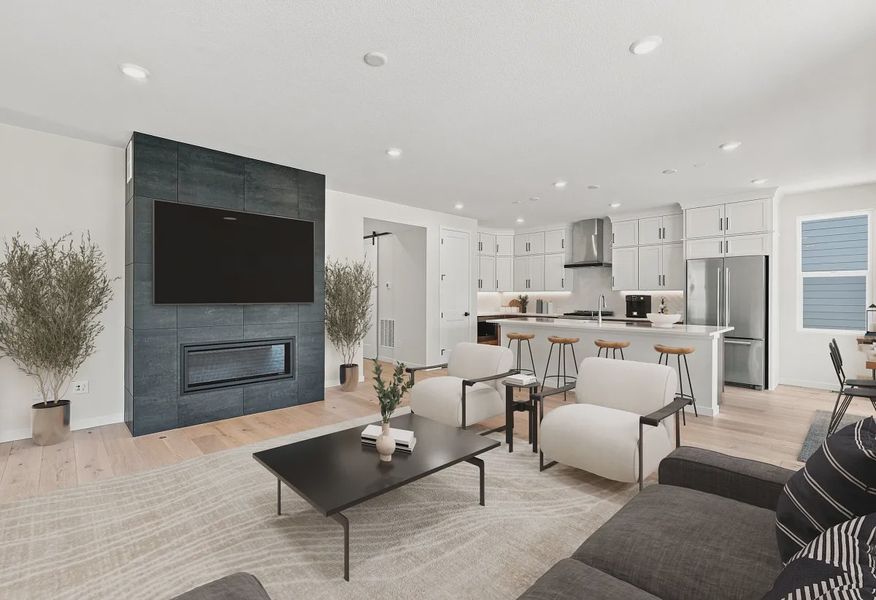 Homesite 8 Great Room + Kitchen - Virtually Staged - 3 of 20