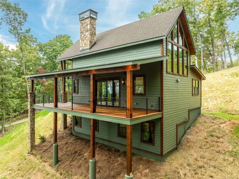 Exterior details and patio area of a home in , Young Harris (Image 30).