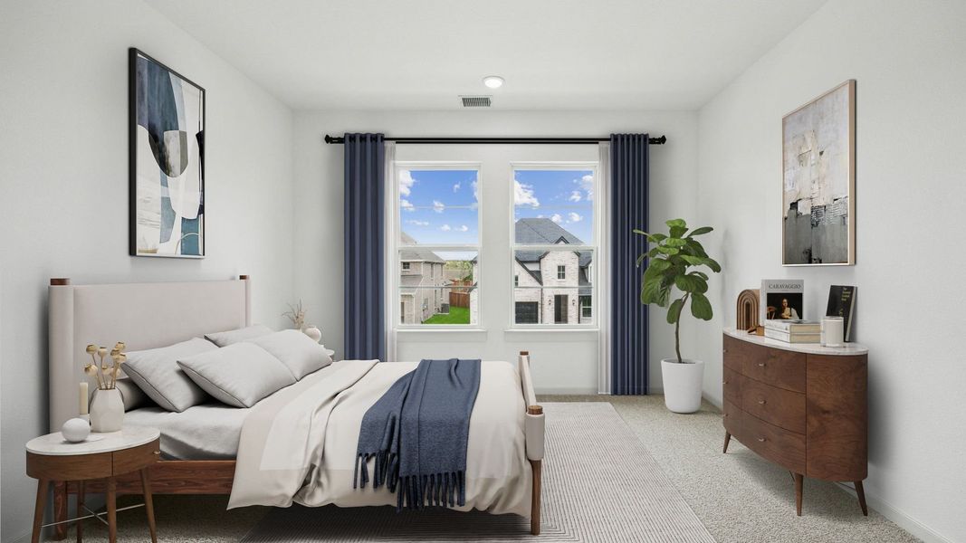 Staged Secondary Bedroom Staged Secondary Bedroom