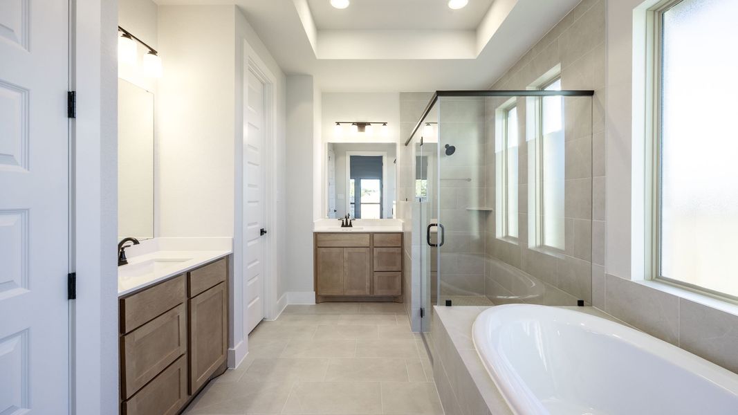 Furnished interior view inside a new home in Parmer Ranch 50', Georgetown (Image 5).