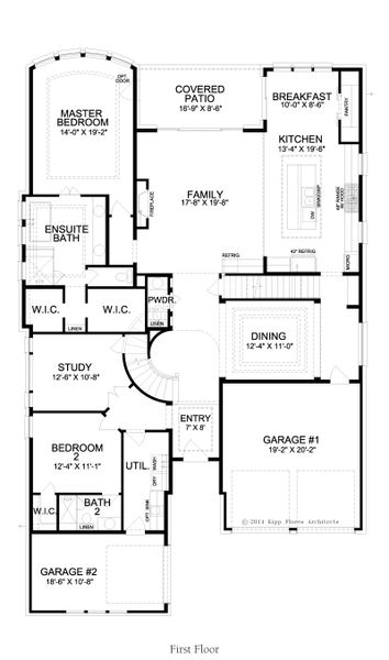 2D floor plan layout for the Monterey by Landon Homes in Fields - Brookside North, Frisco, TX (Image 3).