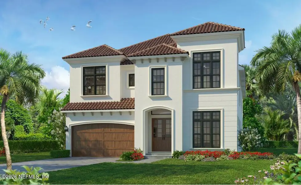 Front exterior of a new home in , Palm Coast, FL, highlighting curb appeal (Image 1). Front exterior of a new home in , Palm Coast, FL, highlighting curb appeal (Image 1).