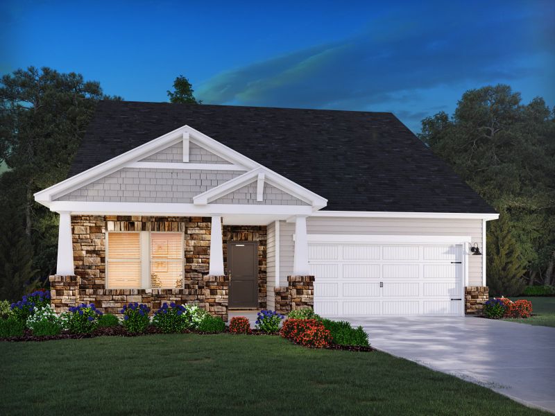 Representative exterior photo of a completed home built from the Northbrook by Meritage Homes in Cypress Ridge - The Coastline Series, Longs, SC (Image 17).