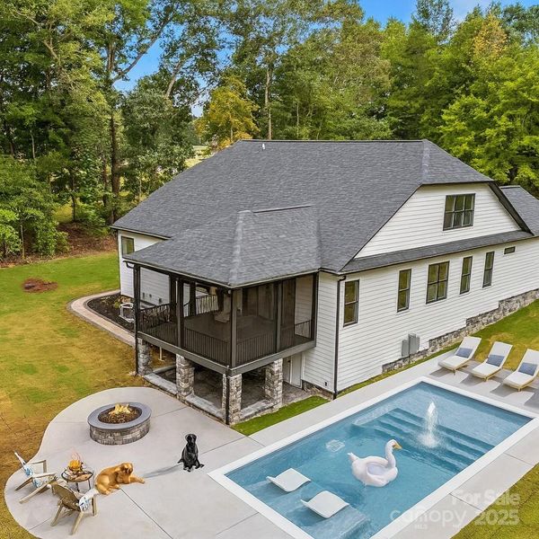 Builder had the septic company leave room to add pool. Please verify. (Pool was virtually staged.)