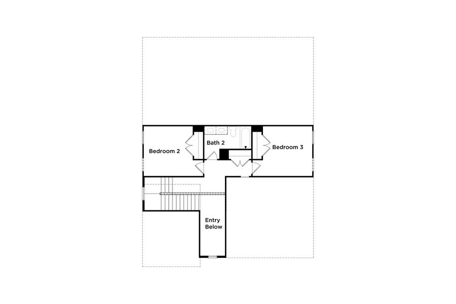 2D floor plan layout for the Greenwich by DRB Homes in Bearwood Classics, Mount Pleasant, TN (Image 3).