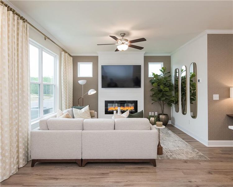 Furnished interior view inside a new home in Mulberry Summit, Flowery Branch (Image 11). Furnished interior view inside a new home in Mulberry Summit, Flowery Branch (Image 11).