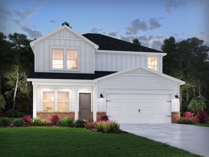 Representative exterior photo of a completed home built from the Alexander by Meritage Homes in Nelson's Creek, Mocksville, NC (Image 2).