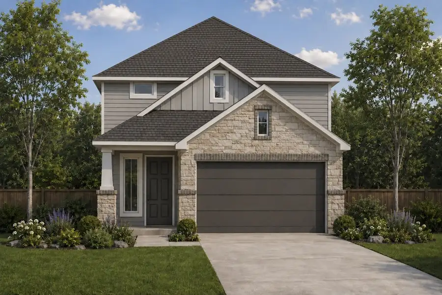 Representative exterior photo of a completed home built from the The Redwood by Lillian Custom Homes in Tabor Ranch, Ponder, TX (Image 2). Representative exterior photo of a completed home built from the The Redwood by Lillian Custom Homes in Tabor Ranch, Ponder, TX (Image 2).