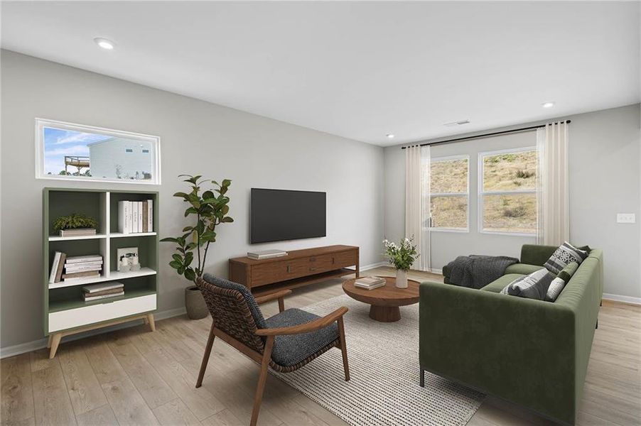 Furnished interior view inside a new home in Villas at Gold Creek, Dawsonville (Image 5).