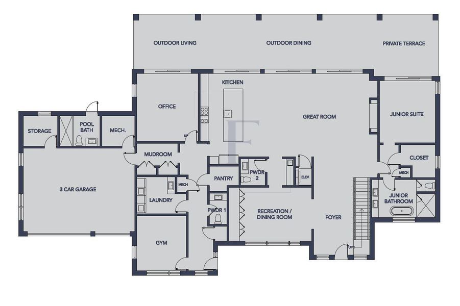 Model 6 First Floor - Floor Plan