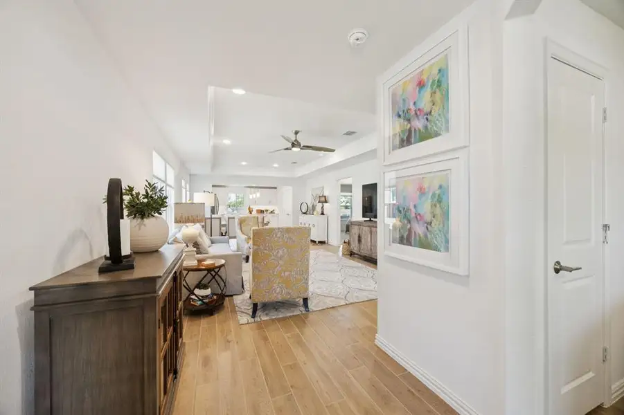 Welcome home! The entry gives a peak into the home while you greet friends and family.