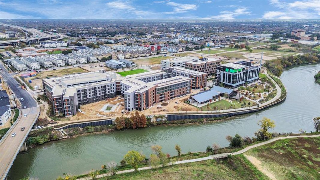 East End on the Bayou is across the river from East River Development