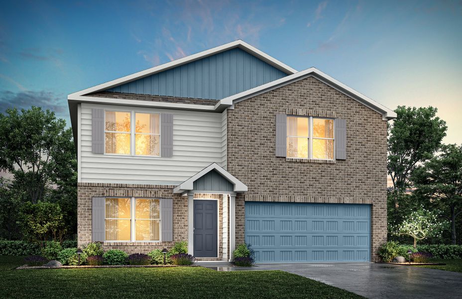 Representative exterior photo of a completed home built from the Roosevelt by National HomeCorp in Canal Walk, Roanoke Rapids, NC (Image 1).