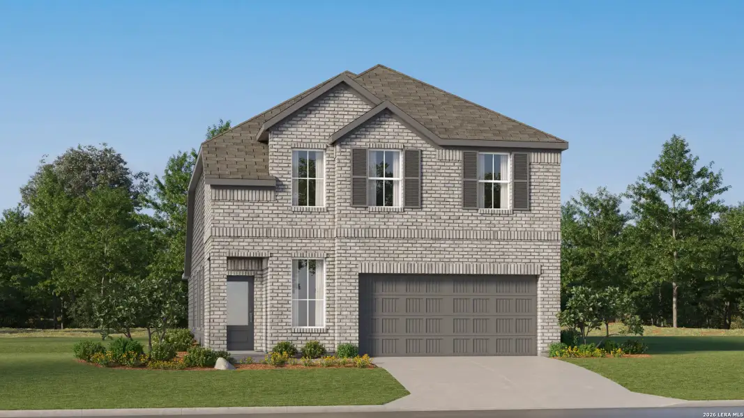 Front exterior of a new home in Navarro Ranch, Seguin, TX, highlighting curb appeal (Image 19).