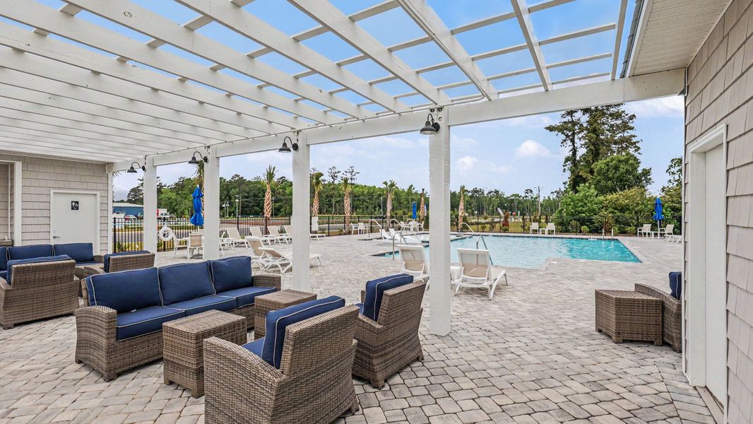 Exterior details and patio area of a home in Eden Springs, Longs (Image 3).