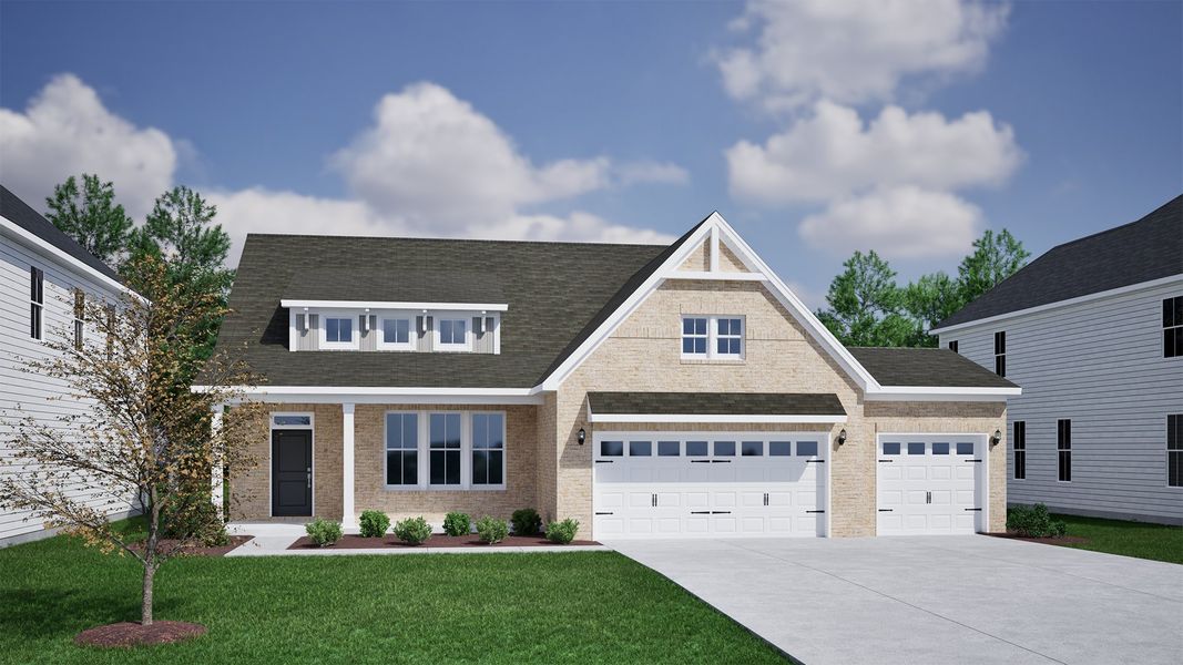 Representative exterior photo of a completed home built from the Cumberland - Vanguard Collection by Mungo Homes in Porter Ridge, Elgin, SC (Image 27).