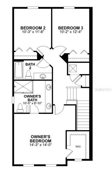 2D floor plan layout of this home in Emerson Pointe, Apopka, FL (Image 4). 2D floor plan layout of this home in Emerson Pointe, Apopka, FL (Image 4).