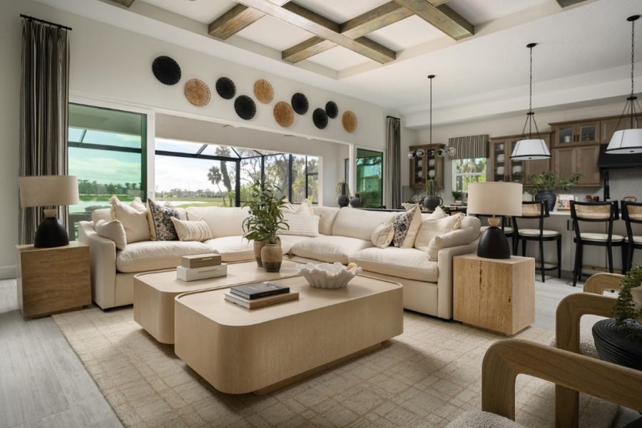 Representative furnished interior of a home built from the Bayport II by Homes by WestBay in Longleaf at Grand Park, Sarasota (Image 15).