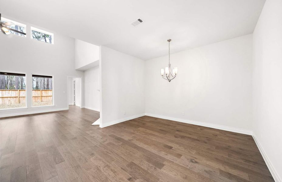 Representative unfurnished interior of a home built from the 3099 by Ravenna Homes in The Highlands 55′, Porter (Image 20). Representative unfurnished interior of a home built from the 3099 by Ravenna Homes in The Highlands 55′, Porter (Image 20).