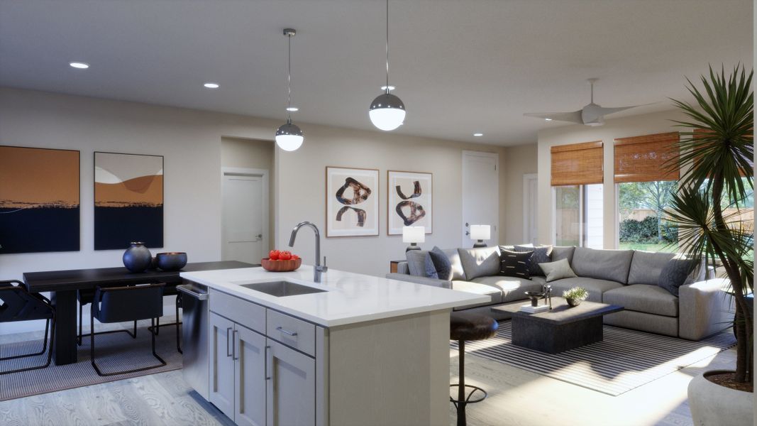 Furnished interior view inside a new home in Parkton Square, Kyle (Image 5).