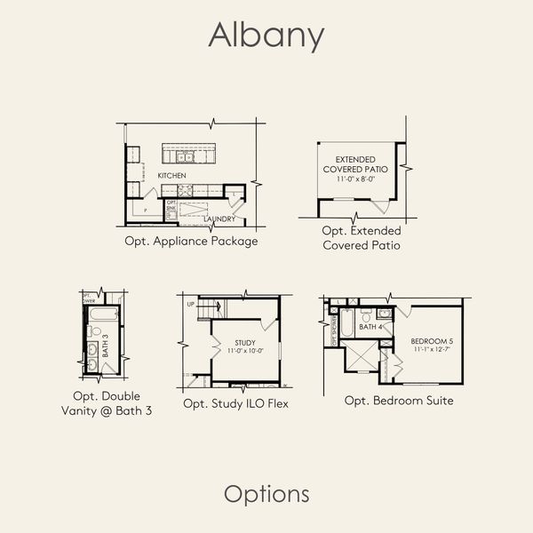 2D floor plan layout for the Albany by Pulte Homes in Lagos, Manor, TX (Image 3). 2D floor plan layout for the Albany by Pulte Homes in Lagos, Manor, TX (Image 3).