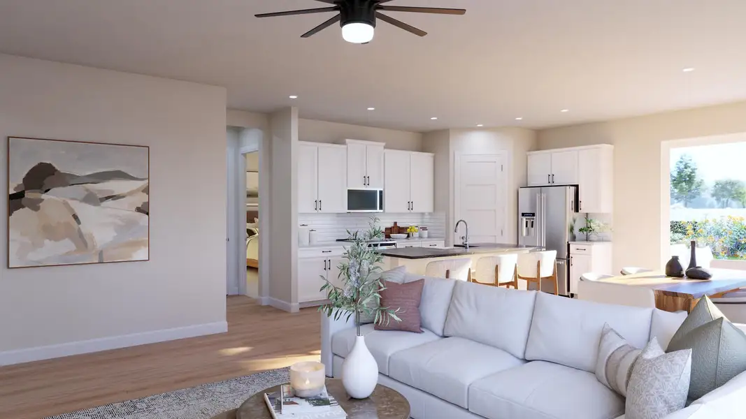Representative furnished interior of a home built from the Willow by Risewell Homes in Cypress Bluff, Groveland (Image 9). Representative furnished interior of a home built from the Willow by Risewell Homes in Cypress Bluff, Groveland (Image 9).