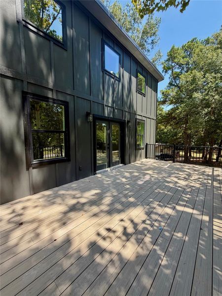 Exterior details and patio area of a home in , Shepherd (Image 3).