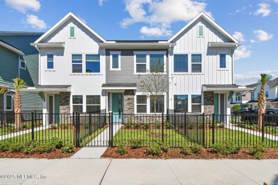 Exterior details and patio area of a home in Kettering at eTown - Garden Collection, Jacksonville (Image 16). Exterior details and patio area of a home in Kettering at eTown - Garden Collection, Jacksonville (Image 16).
