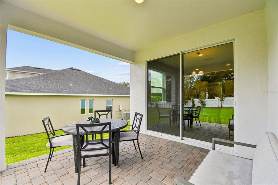 Exterior details and patio area of a home in Wolf Lake Ranch, Apopka (Image 28). Exterior details and patio area of a home in Wolf Lake Ranch, Apopka (Image 28).
