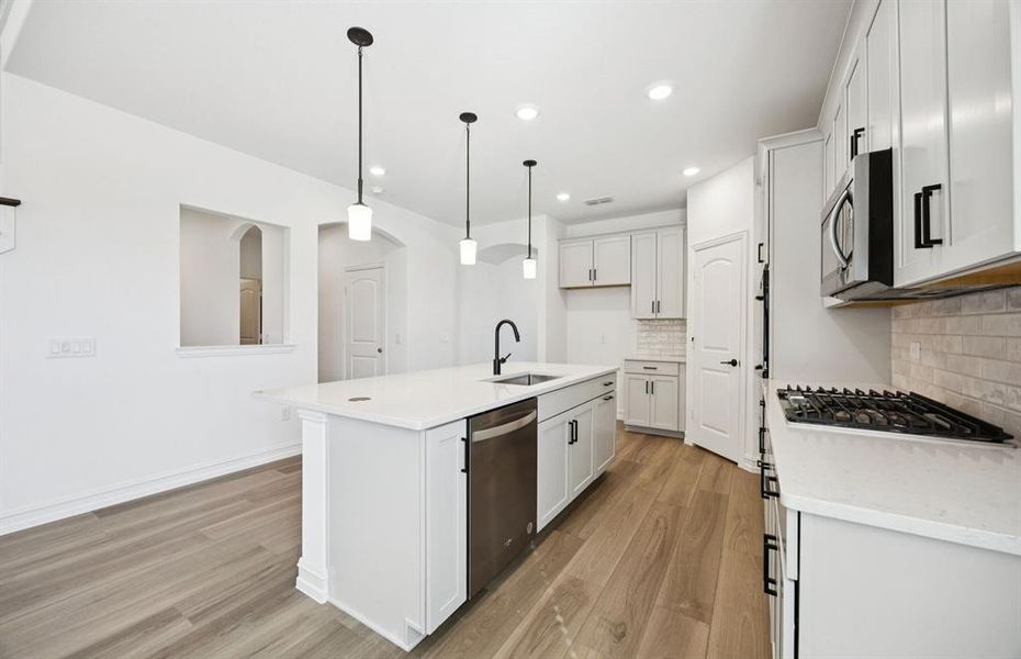 Abundant cabinet space in kitchen