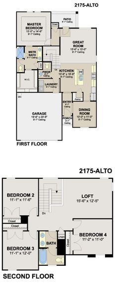 2D floor plan layout of this home in Hunters Ranch, San Antonio, TX (Image 3).