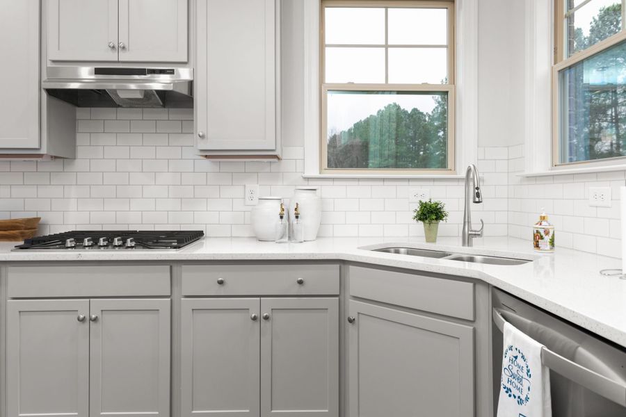 Representative furnished interior of a home built from the Hanover Lux by Keystone Homes NC in Weybridge, Burlington (Image 33).