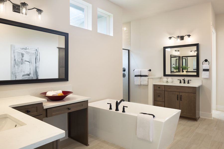 Representative furnished interior of a home built from the Sisterdale by Beazer Homes in Highland Estates, San Antonio (Image 9).