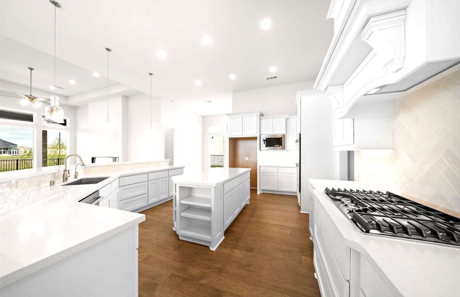 Furnished interior view inside a new home in Bridgeland 60′, Cypress (Image 6).