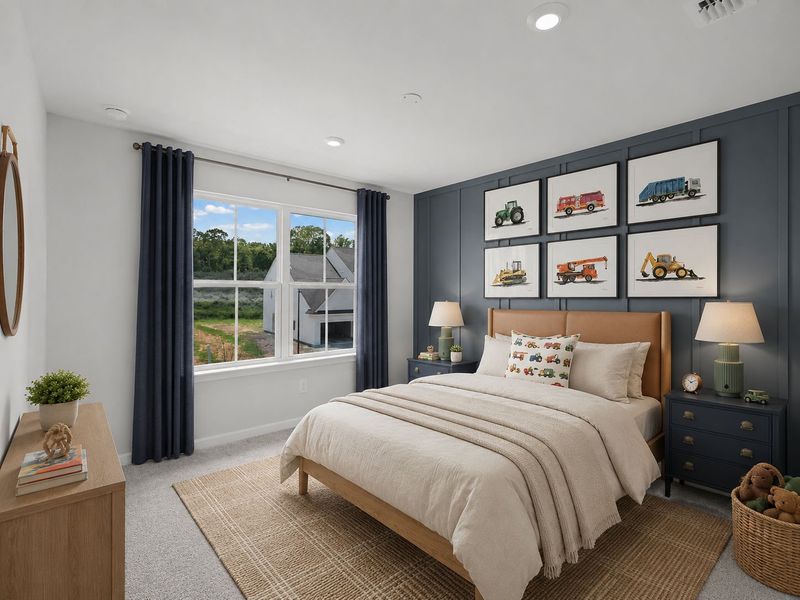 Furnished interior view inside a new home in Reunion, Flowery Branch (Image 11). Furnished interior view inside a new home in Reunion, Flowery Branch (Image 11).