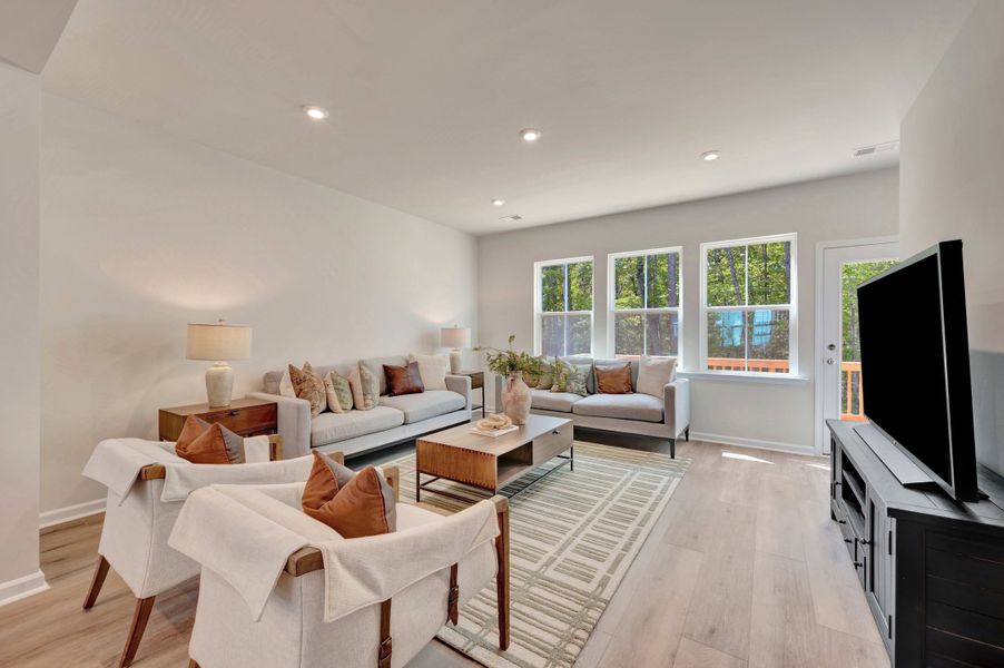 Representative furnished interior of a home built from the Huck by Tri Pointe Homes in Twinleaf Townes, Chapel Hill (Image 11).