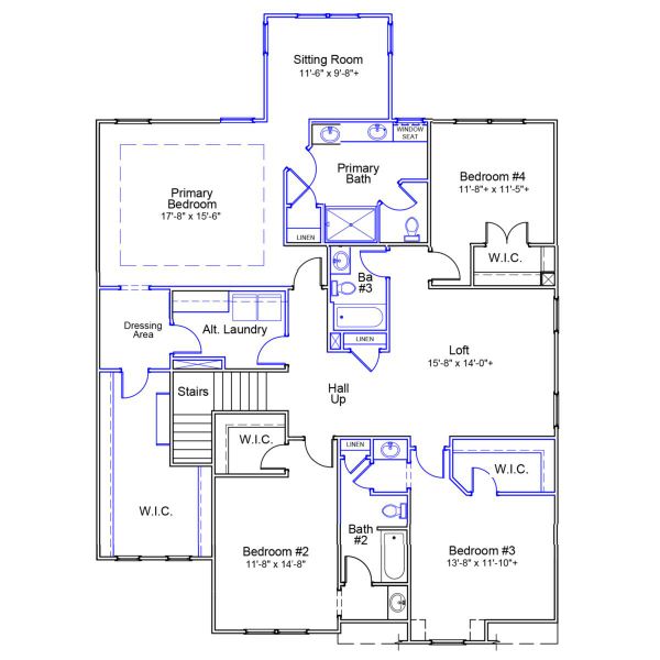 2D floor plan layout of this home in Grand Park, Leland, NC (Image 3).