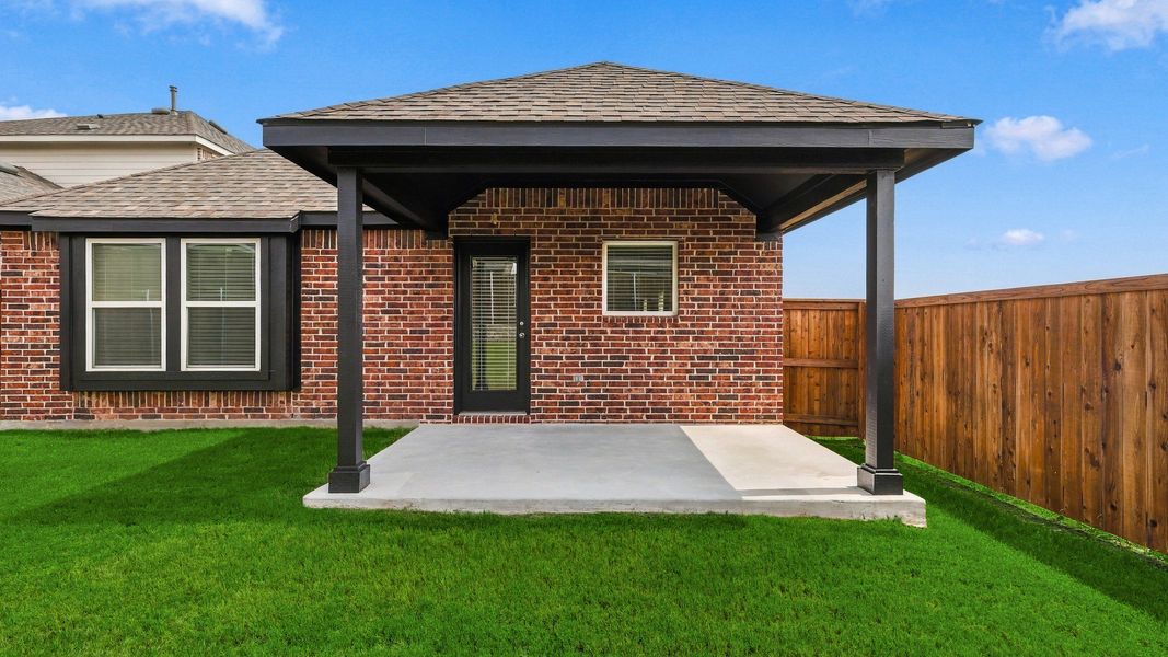 Exterior details and patio area of a home in Bel Air Village, Sherman (Image 22).